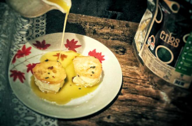 Finte Capesante al Tofu con beurre blanc-vert