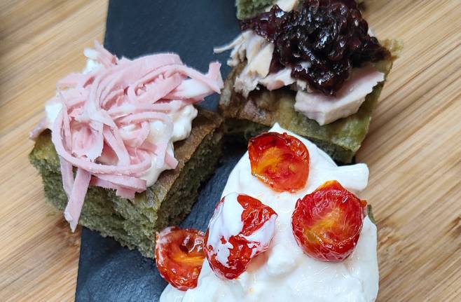 Focaccia super morbida alla Spirulina